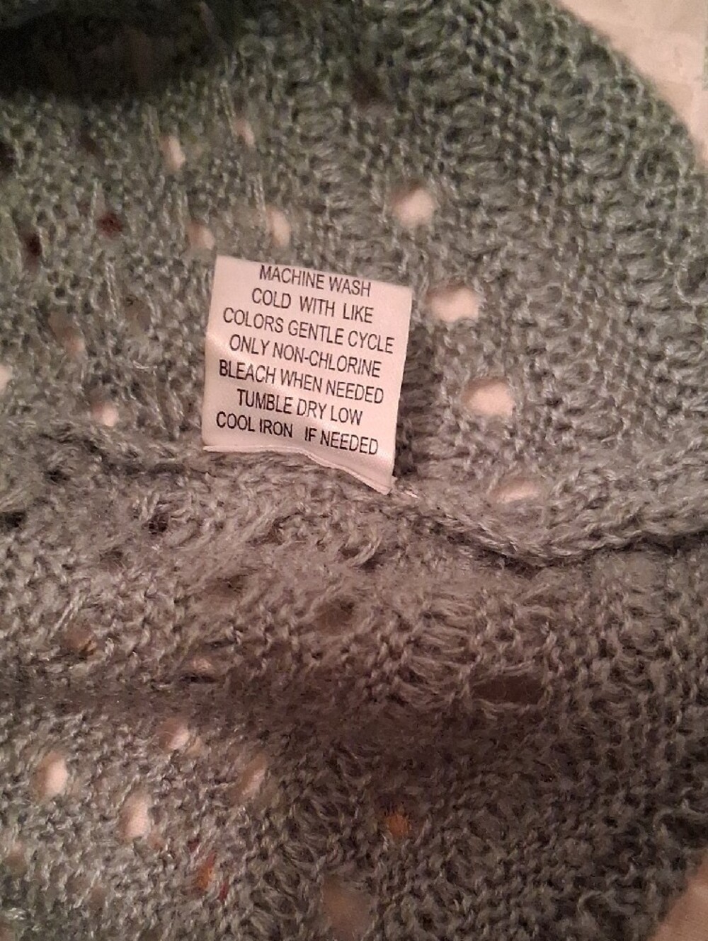 Green Open-Knit Sweater - Picture 5 of 6